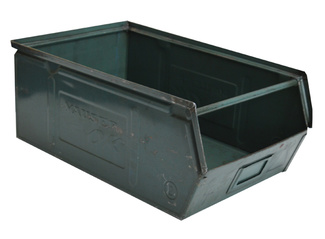 Imagen de Caja Vintage Industrial Negra Apilable con Puerta Usada Ref.GV493220