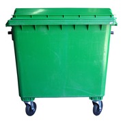 Contenedor de Residuos Verde 4 Ruedas 1100 litros  