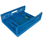 Caja Plástica Azul Plegable Apilable 30 x 40 x 11,4 cm Ref.PLS 4310 AZ